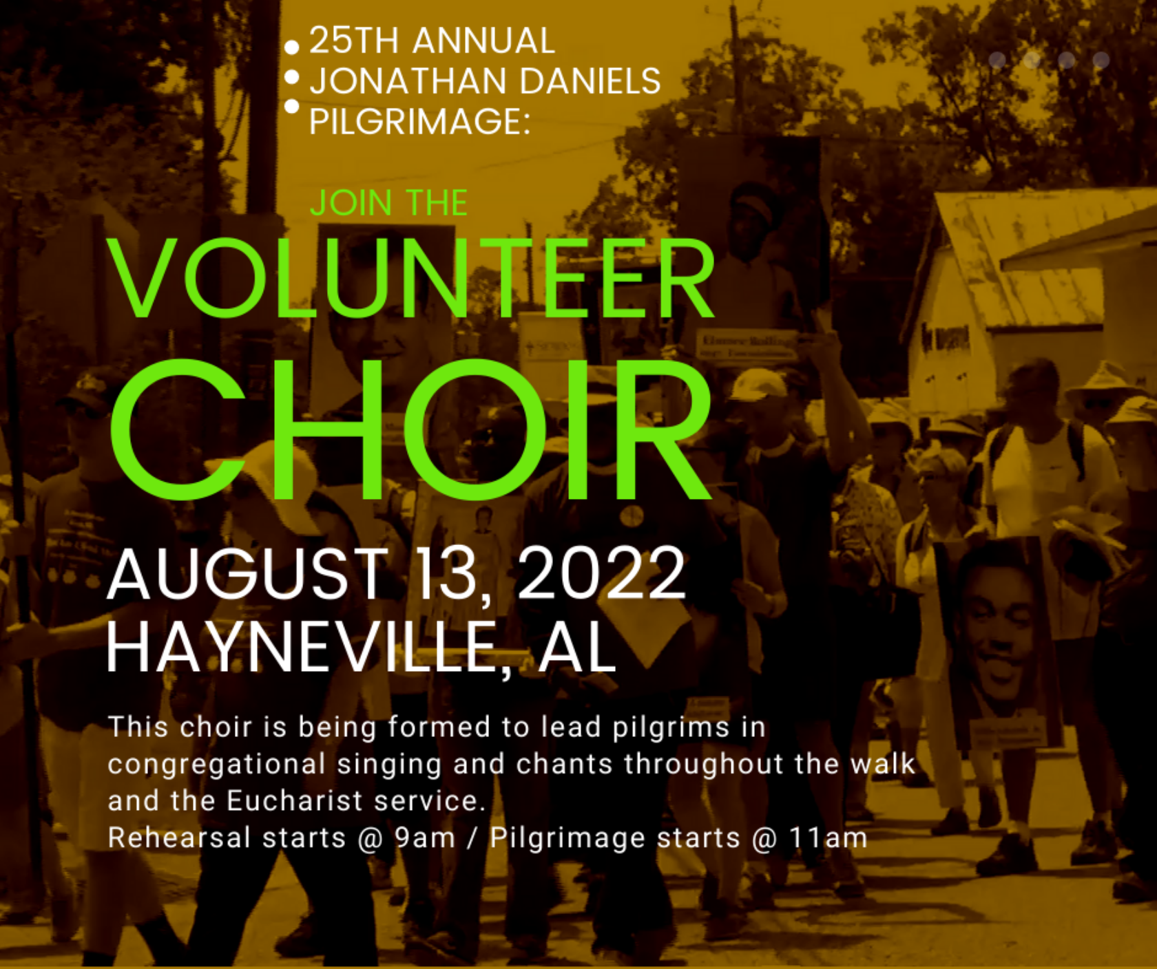 Choir being formed for Jonathan Daniels Pilgrimage