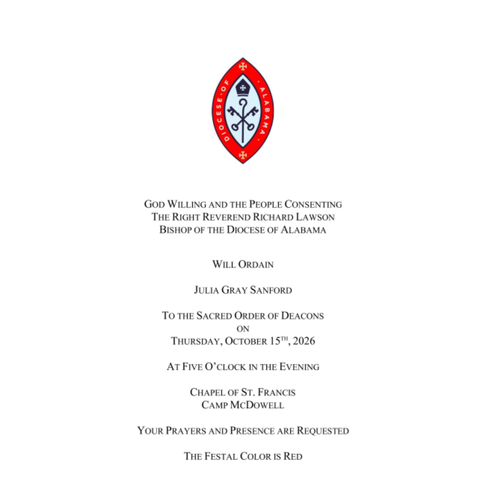 The Ordination of Julia Gray Sanford